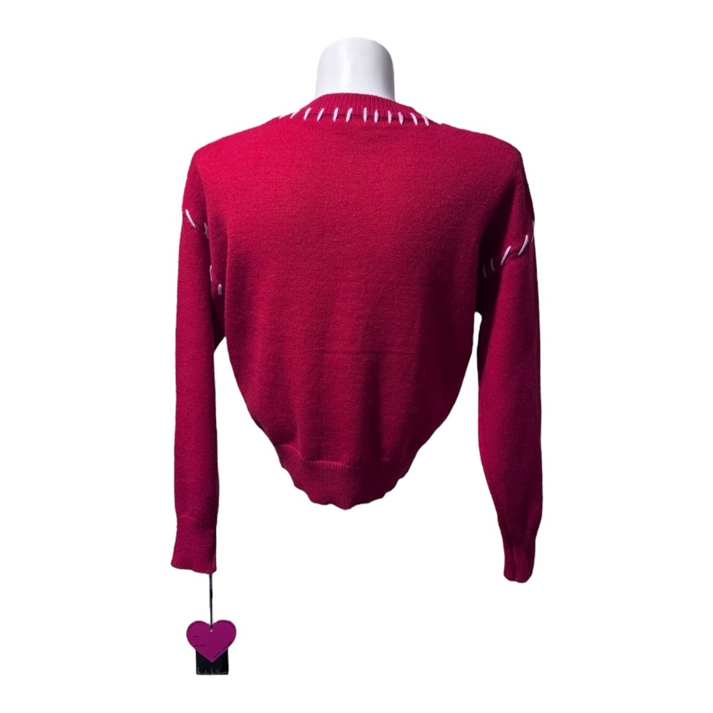 NEW Stitched Heart Sweater Size Large - Picture 5 of 8